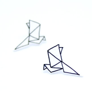 Náušnice: Origami holubičky