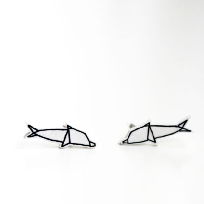 Náušnice: Origami delfíni