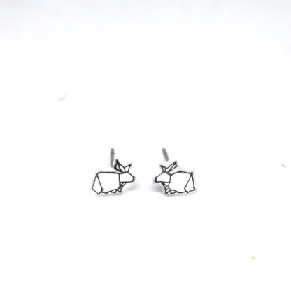 Náušnice: Origami králíčci mini